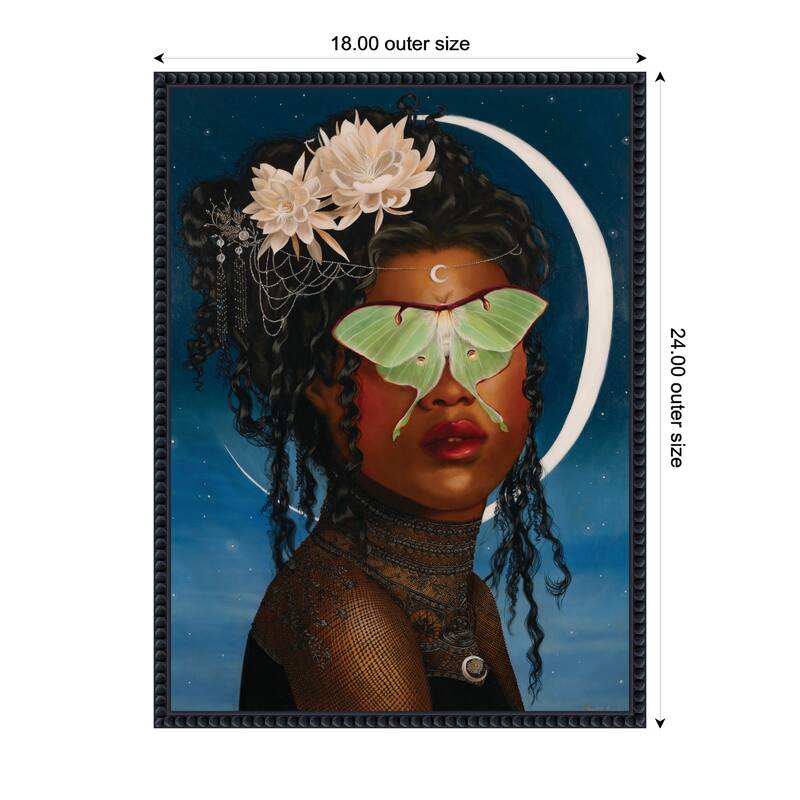 Kate and Laurel Luna Ascending by Charlotte Brindley Framed Canvas Wall Art Print