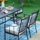 preview thumbnail 24 of 38, MAISON ARTS 7-Piece Patio Dining Set Steel Panel Table & 6 Dining Arm Chairs