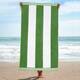 Miranda Haus Winslow Oversized Cabana Stripe 2 Piece Beach Towel - Dark Green