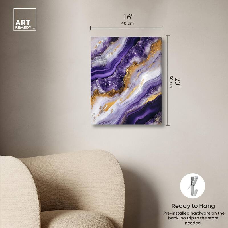 Gemstone Labyrinth I Canvas by Art Remedy, Gallery Wrapped