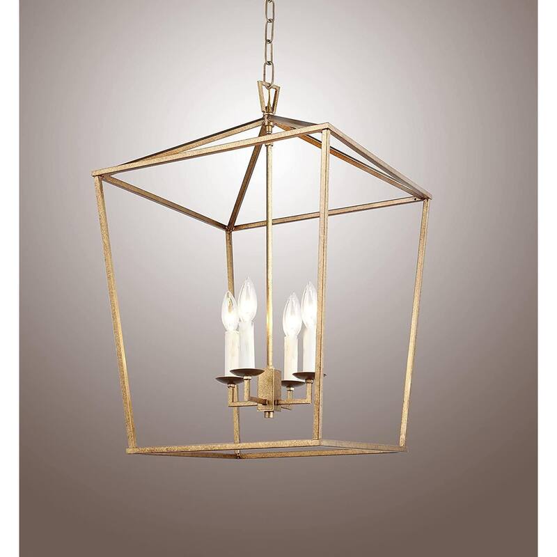 Medieval Ancient Times Open Cage Large Lantern Iron Lantern Pendant Lamp - N/A