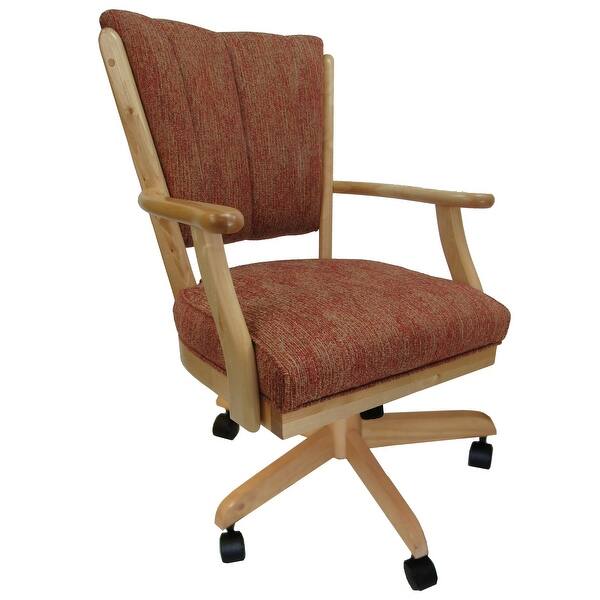 Shop Classic Caster Solid Wood Dining Chair On Wheels 39 Inch High Overstock 30657947