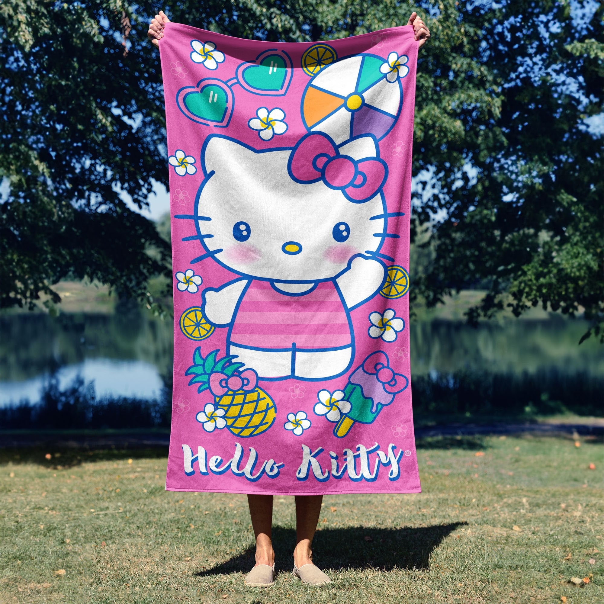 Hello kitty beach towel sale