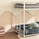 preview thumbnail 13 of 11, Adam Sturdy Twin over Twin Metal Bunk White for Kids and Adult, Low Profile and Easy Climbing with Stable Ladder