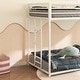 preview thumbnail 13 of 11, Classic Square Metal Bunk Bed Frame,Twin over Twin Metal Bunk White for Kids and Adult