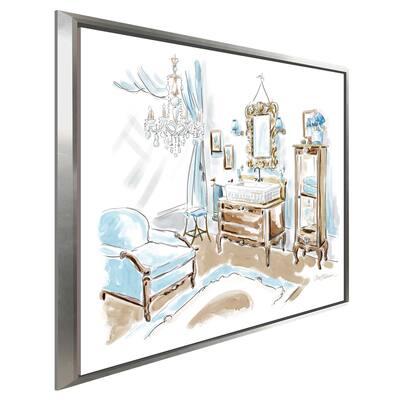"Blue Opulence I" by Carol Robinson Print on Floating Canvas