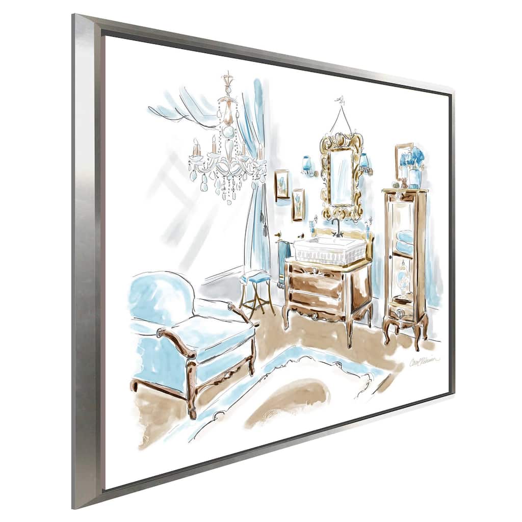 "Blue Opulence I" by Carol Robinson Print on Floating Canvas