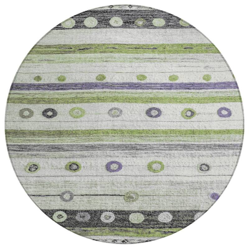 HomeRoots Striped Transitional Rectangle Outdoor Rug