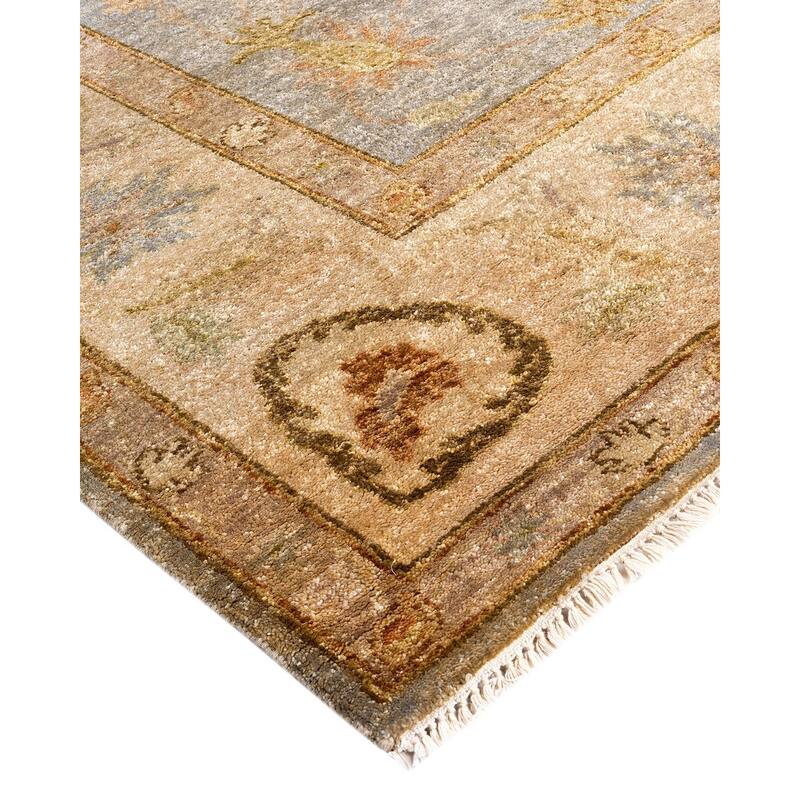 Oushak One-of-a-Kind Handmade Area Rug, Gray - 7' 10" x 10' 1"
