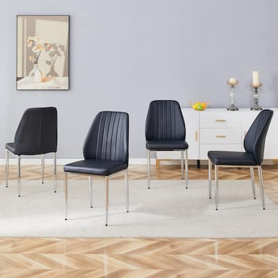 Set of Four Comfort Dining Chairs with extended backrest