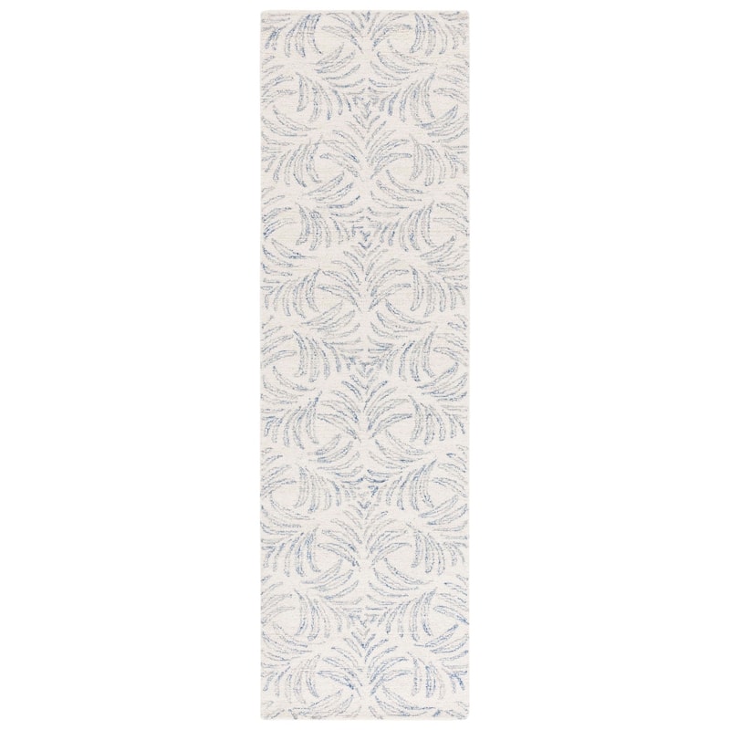 Martha Stewart by SAFAVIEH Handmade Asumi Rug - 2'3" x 8' Runner - Ivory/Blue