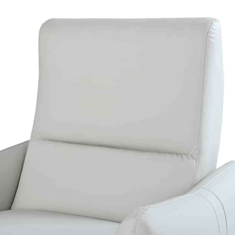 PU Leather Wall Hugger Recliner Chair with USB and Type-C Ports, Power Button Recline, and 330 lbs Capacity
