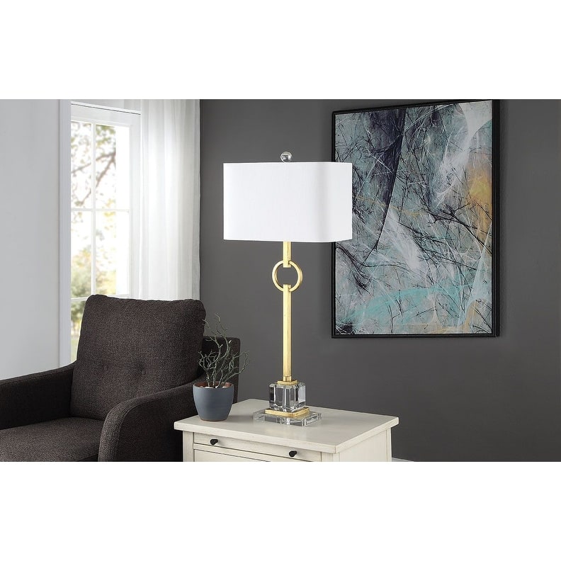 Elaina Table Lamp with Iron and Crystal Shade