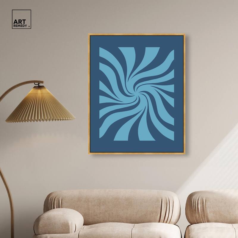 Carnaval Retro Blues Canvas by Art Remedy