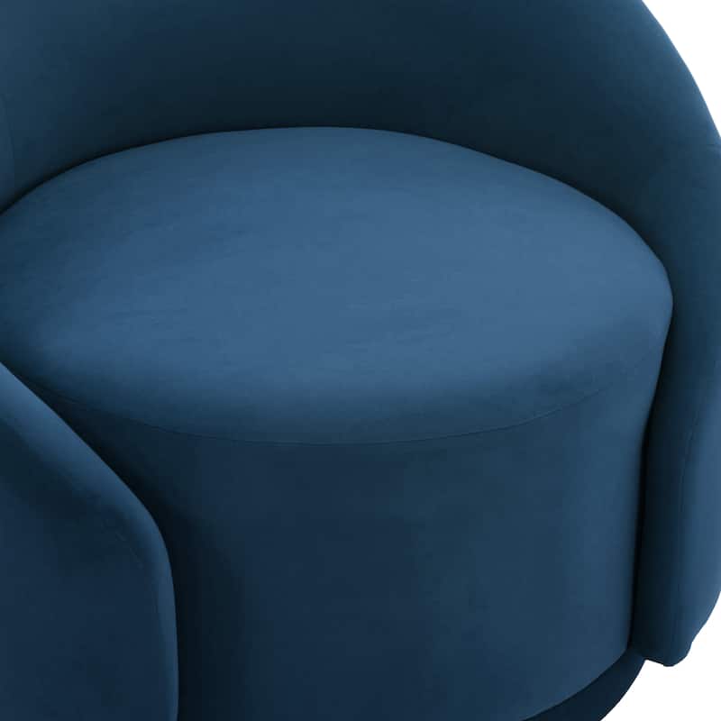 35" Wide Upholstered Swivel Accent Barrel Chairs (Set of 2)