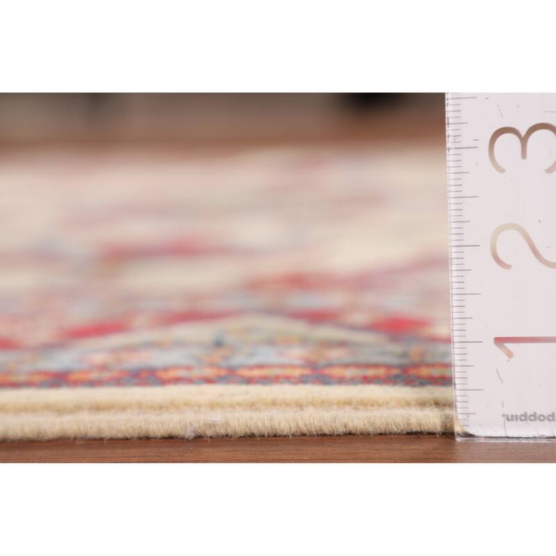 Ivory Kazak Oriental Area Rug Hand-Knotted Traditional Wool Carpet - 4'11" x 6'6"