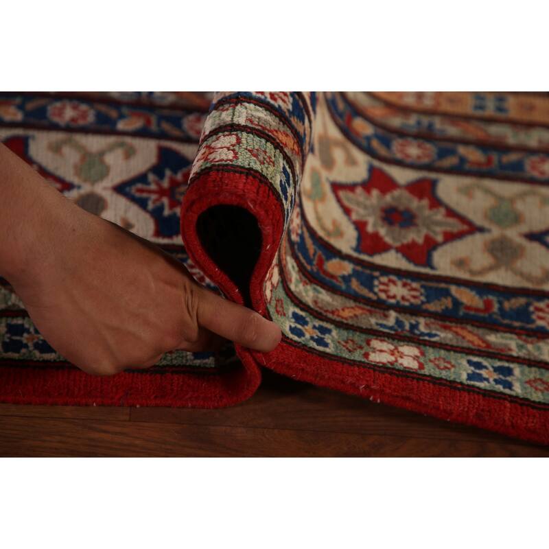 Traditional Kazak Oriental Area Rug Hand-Knotted Wool Carpet - 8'5" x 11'5"