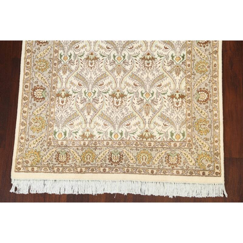 Wool/ Silk Vegetable Dye Tabriz Oriental Area Rug Hand-knotted Carpet - 4'0" x 6'4"