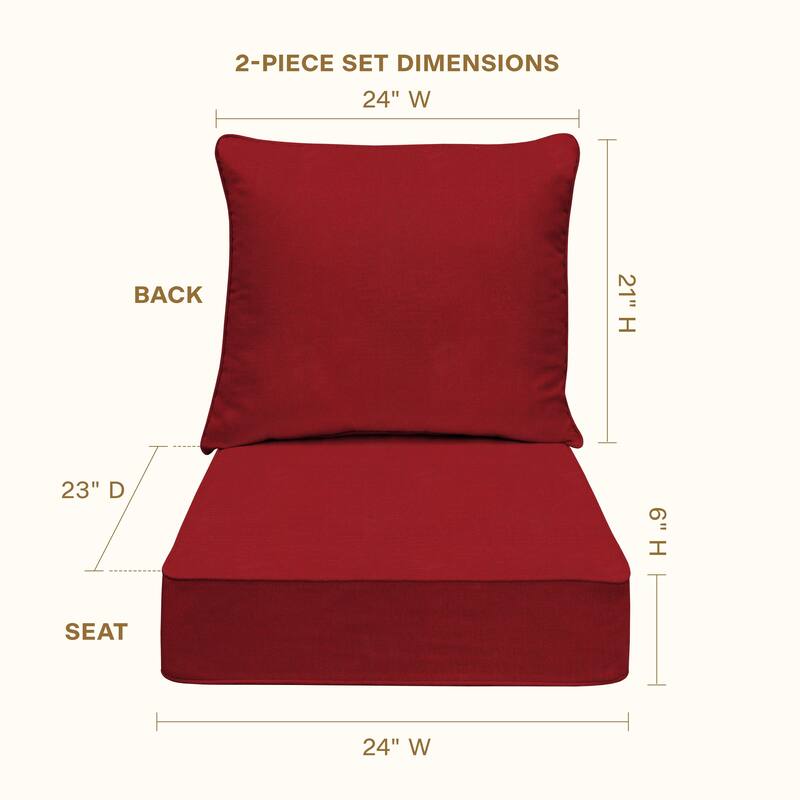 Outdoor Deep Seating Lounge Chair Cushion