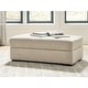 preview thumbnail 1 of 1, Signature Design by Ashley Jasmine Grove Oatmeal Ottoman