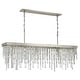 preview thumbnail 2 of 3, Winfield 6 Light Antique Silver Linear Chandelier