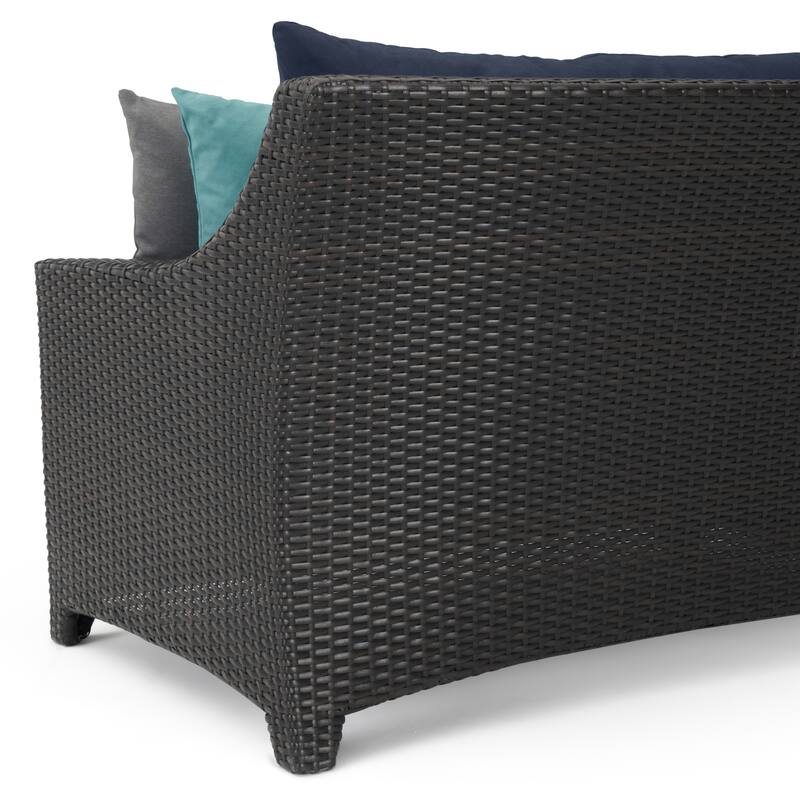Deco 8 Piece Aluminum Outdoor Patio Sofa & Club Chair Set