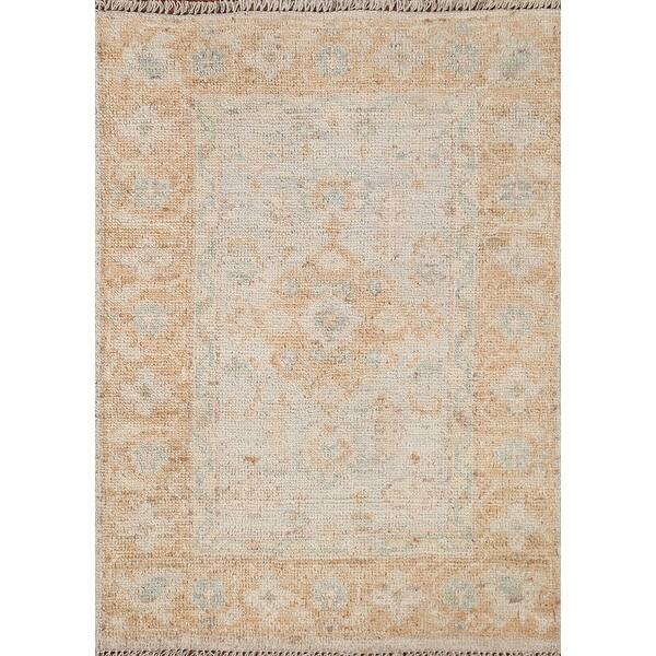 slide 2 of 17, Turkish Oushak Vegetable Dye Wool Rug Hand-knotted Traditional - 2'0" x 2'9"