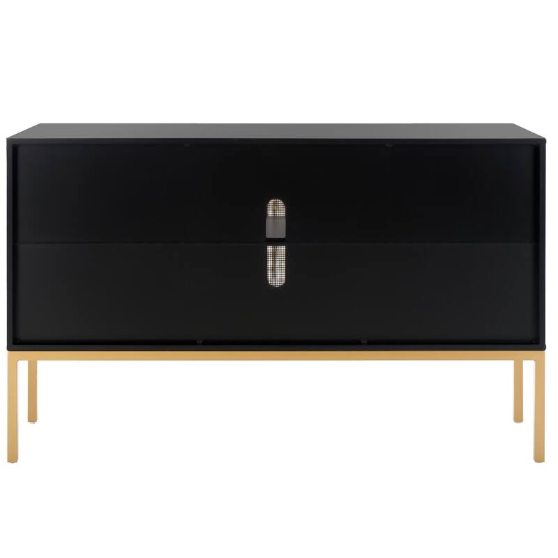 SAFAVIEH Tabetha 2-Shelf Rattan Sideboard - 54 In. W x 15 In. D x 33 In. H - 54Wx15Dx33H