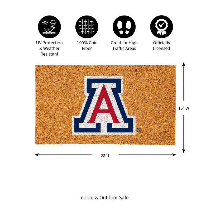 Coir Door Mat, 16"x 28", University of Arizona - 28" x 16"