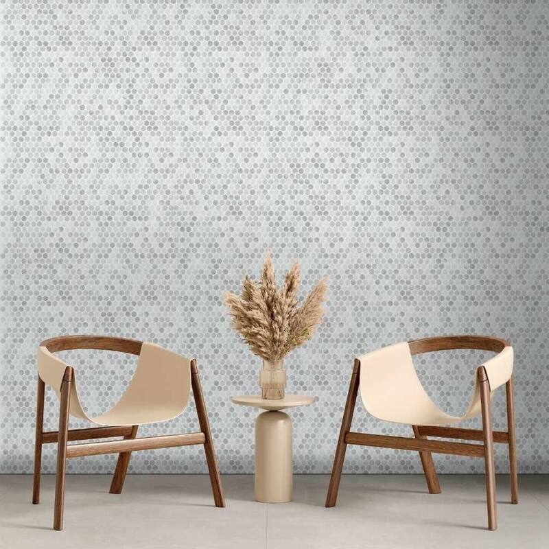 The Tile Life Eterna Penny 12x12 Round Glass Mosaic Floor, Wall & Backsplash Tile