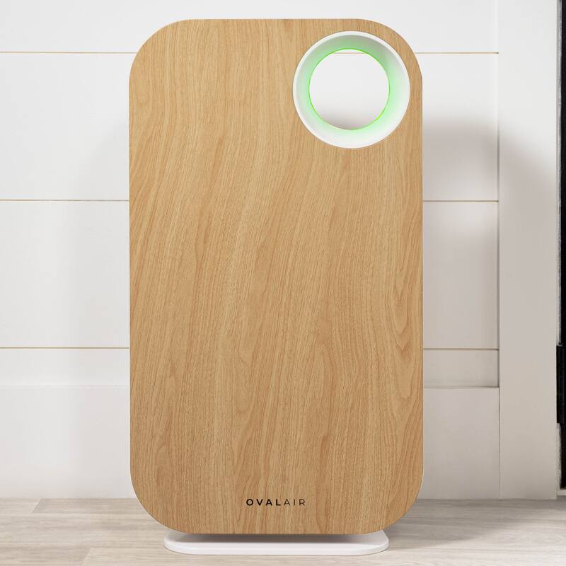 OVAL AIR 3-Stage H13 True HEPA 5-in-1 Air Purifier for Rooms up to 600 sq. ft. reduces Allergies, Asthma, Pets, Odor, Smoke