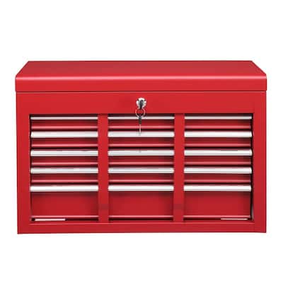 5 -Drawer Steel Top Chest in Red