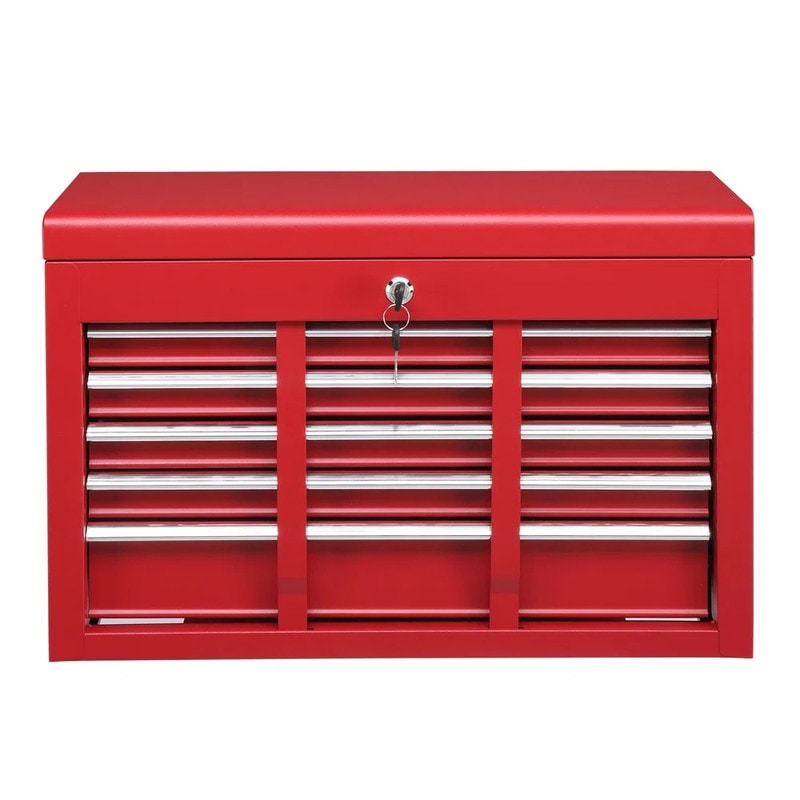 5 -Drawer Steel Top Chest in Red
