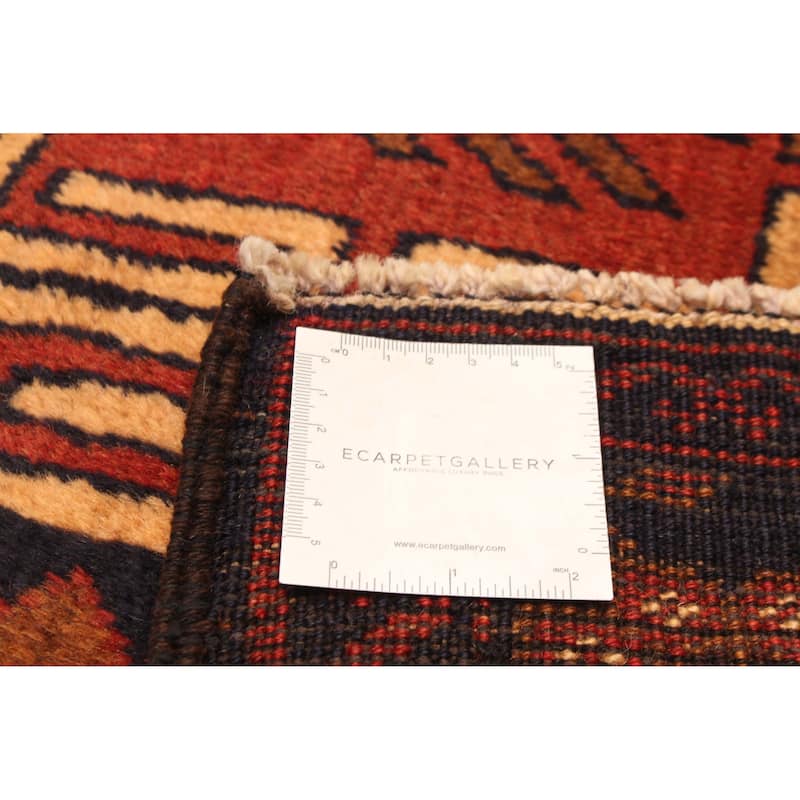 ECARPETGALLERY Hand-knotted Baluch Dark Navy Wool Rug - 3'4 x 6'3