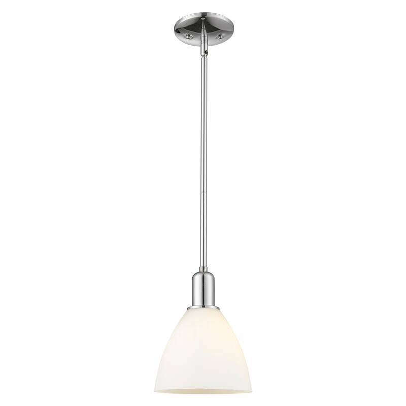 Innovations Lighting Endless Possibilities Arcadia - Bristol - 1 Light 8" Stem Hung Mini Pendant - Polished Chrome/Matte White