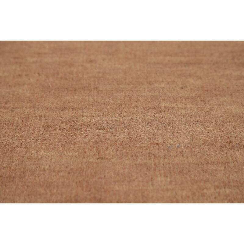 Brown Gabbeh Modern Runner Rug Handmade Wool Carpet - 2'7"x 9'11"