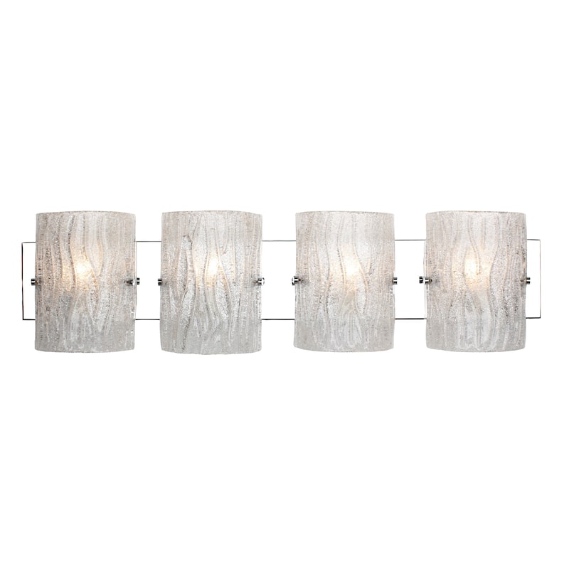 Varaluz Brilliance Bathroom Vanity Light - Chrome - 4-Light - Chrome - Glass