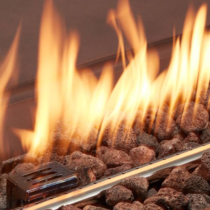 AVAWING 56" Patio Propane Fire Pit Table 50,000 BTU Rectangle Concrete Fire Pit Table