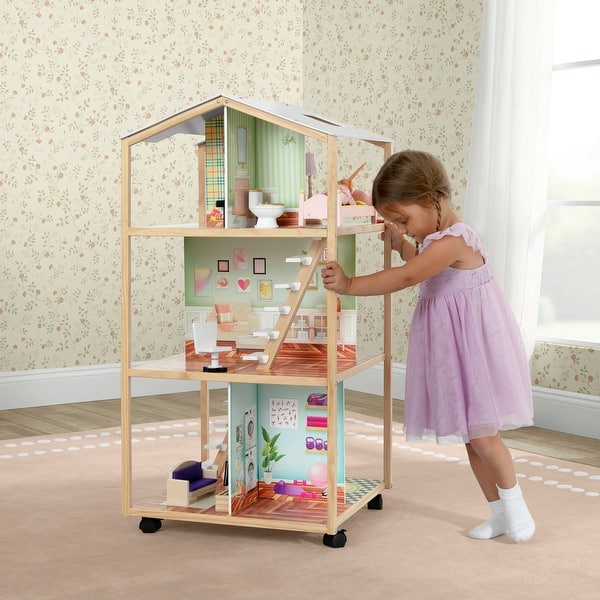 slide 2 of 5, Delta Children Moveable Mansion Dollhouse