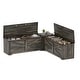preview thumbnail 18 of 20, Moasis L-Shaped Corner Bench Seating with Wooden Storage Chest and Hidden Storage