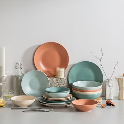 vancasso SABINE Stoneware Speckled Glaze Dinnerware Set