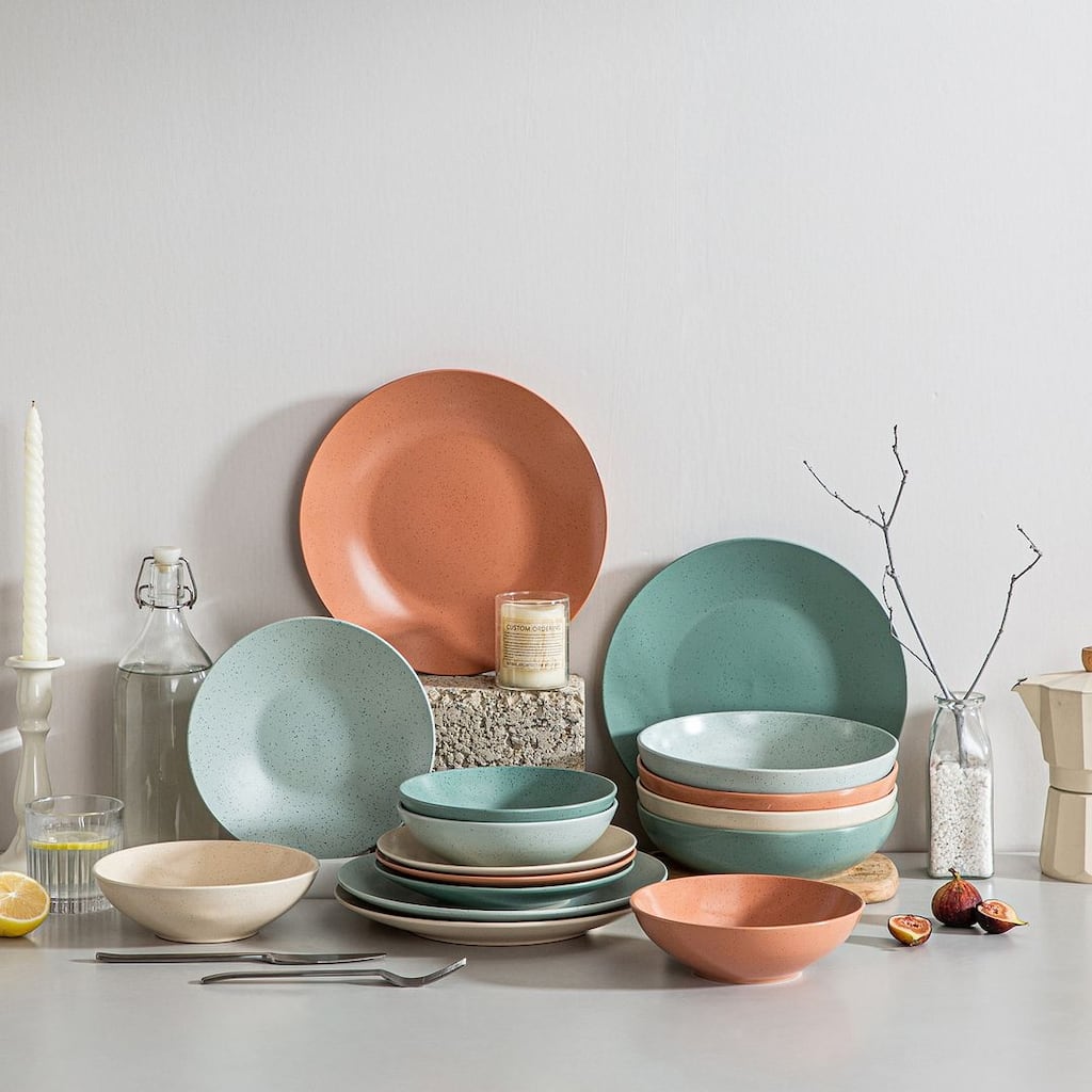 vancasso SABINE Stoneware Speckled Glaze Dinnerware Set