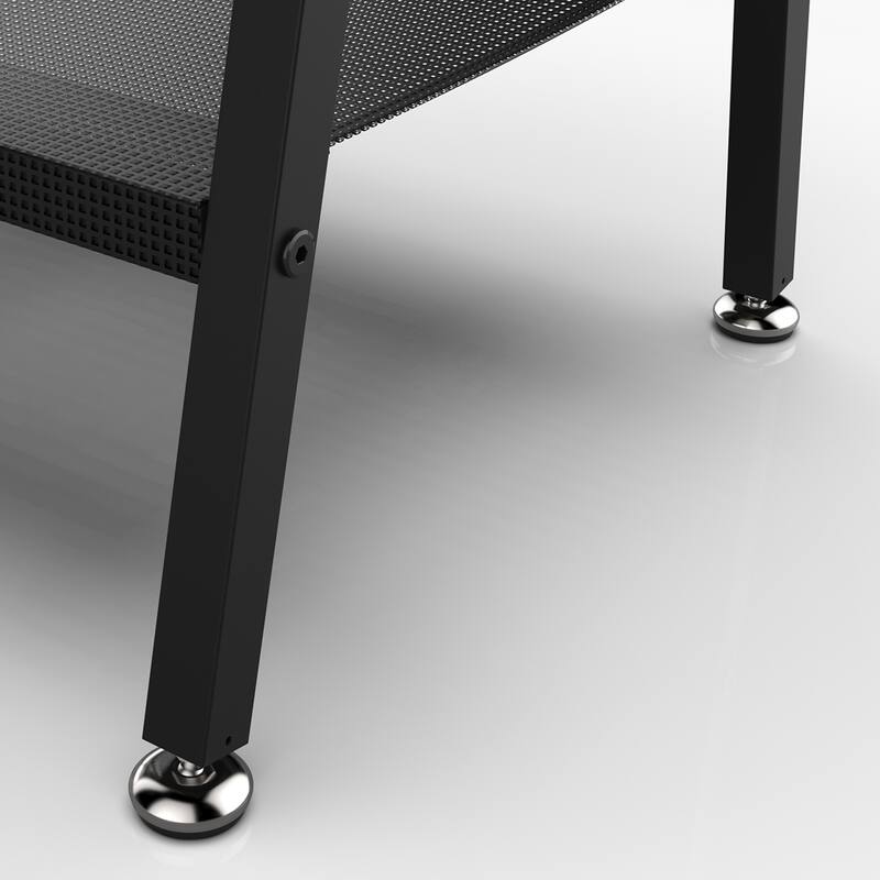 Industrial-Style Foyer Coat Rack with Shoe Cabinet Mirror, Aluminum Frame, for Living Room and Bedroom