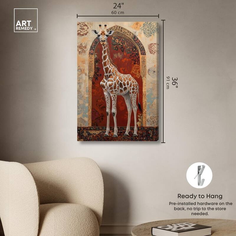 Giraffe Archway Canvas by Art Remedy, Gallery Wrapped