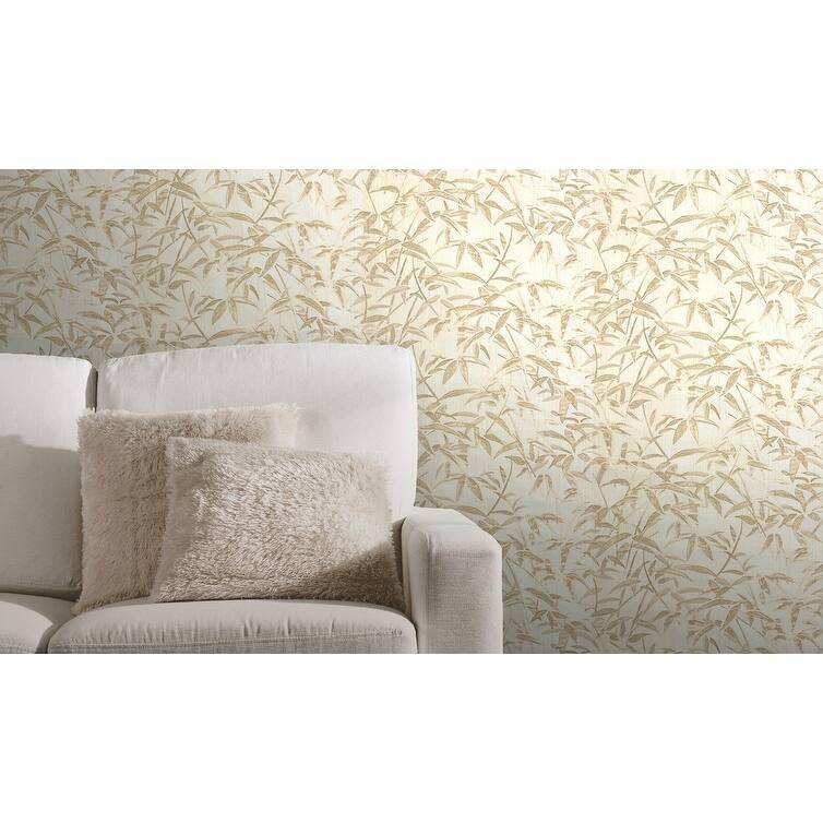 Fine Decor Bryan Taupe Bamboo Wallpaper