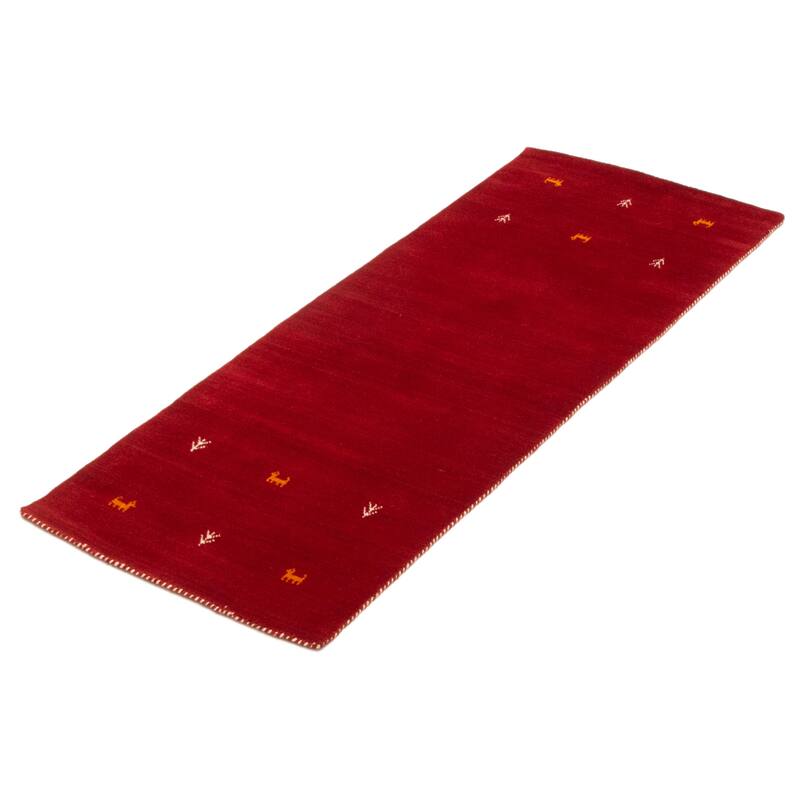 Kashkuli Gabbeh Red Rug 2'5" x 6'5" - 2'5 x 6'5