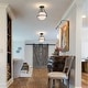 preview thumbnail 7 of 19, Mid-Century Modern 1-Light Dome Semi-Flush Mount Ceiling Light with with Opal Glass Globe Shade - 9.5