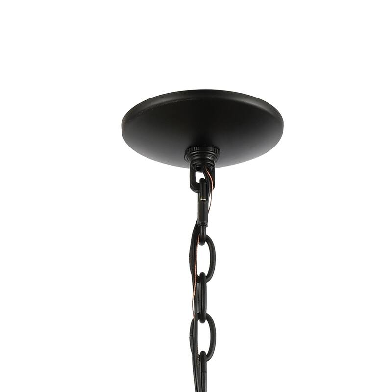Ramsey 34" Wide 10-Light Chandelier - Matte Black