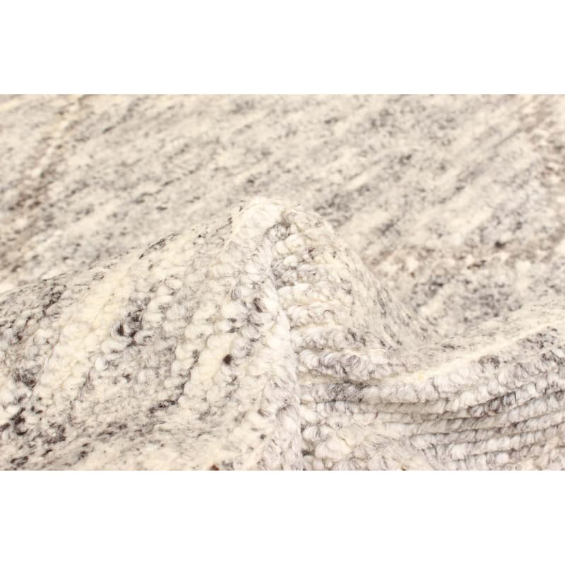 ECARPETGALLERY Hand-knotted Tangier Grey Wool Rug - 5'3 x 8'2