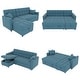 preview thumbnail 11 of 18, L-shaped Pull-out Sleeper Sectional Sofa Bed with Storage Chaise